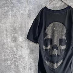 フィリッププレイン　髑髏　VネックTシャツ　ロック　ギャル男　Y2K 個性派