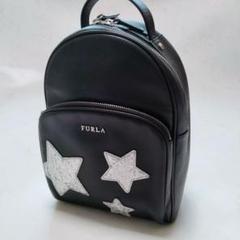 美品　FURLA／フルラ　Frida スター レザーリュック　Black 美品 FURLA／フルラ Frida スター レザーリュック Black - メルカリ