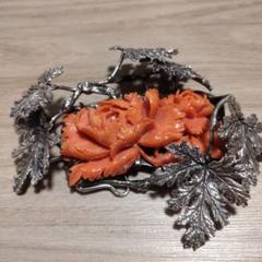 デザイン 珊瑚 ブローチ ペンダント