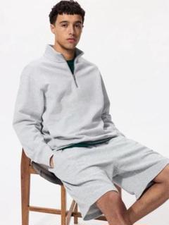 UNIQLO ユニクロ スウェットハーフジップシャツ Lサイズ