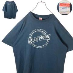 希少古着BLUE MOONブルームーンビールTシャツくすみブルーXLサイズ