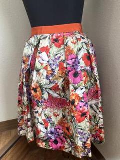 未使用☆blugirl Blumarine 花柄プリーツスカート ブルーガール刺繍花柄スカート