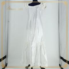 【フラダンス衣装】ホワイト MAHALO ワンピース ドレス 白 無地 シンプル 美品 社交ダンス衣装】ホワイト ワンピース ドレス 白 無地