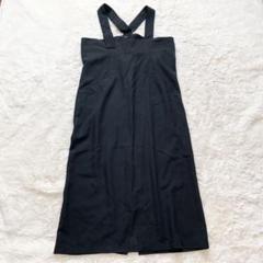 Y's ワイズ　サロペット　ロングワンピース ブラック　L相当