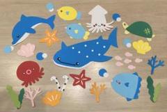 保育　壁面飾り　7月8月　夏　海の生き物　海保育園　幼稚園　児童館　支援センターのサムネイル