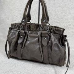 【希少❗️】miumiu archive ハンドバッグ　レザーハンドル　美品！ 超希少/美品○ MIUMIU ミュウミュウ ハンドバッグ ショルダー