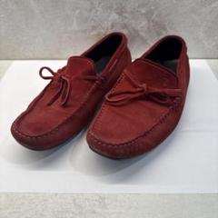 TOD'S レッド スエード ローファー