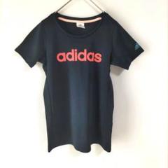 〈アディダス〉半袖Ｔシャツ　紺　ジャージ　スポーツ　XS