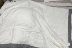 掛け布団 薄手 サイズ150×200cm ホワイト×グレー