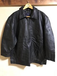 OLD GAP レザージャケット スウィングトップ ブラック　短丈　襟付き　本革 OLD GAP レザージャケット スウィングトップ ブラック 短丈 襟
