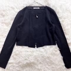 現行✨極美品✨Rene ルネ ダブルジップカーディガン パール スワロフスキー