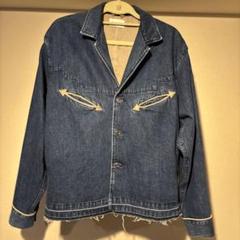 【極美品】TANAKAタナカ　デニムジャケットGジャン　アイボリー　ユニセックス 極美品】TANAKAタナカ デニムジャケットGジャン アイボリー ユニ