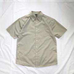 【OAKLEY】00sロゴ刺繍・バッジ半袖シャツ　カーキ系　Y2K　テック系