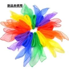 まとめ売り カラー シフォン スカーフ 10色 10枚×2 浮遊 ダンス お遊戯