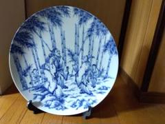 美品【有田肥前焼・哲三郎作・竹老仙人・飾り絵皿・大皿】早い者勝ち！