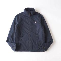 【美品】ポロバイラルフローレン ナイロンジャケット 刺繍ロゴ ネイビー フード付 2025年最新】POLO RALPH LAUREN メンズ ナイロンジャケットの