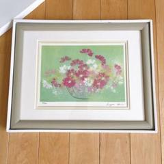 美品 森英恵「蝶シリーズ 飛翔」シルクスクリーン 直筆サイン入り 証明シール有 森英恵 オリジナルシルクスクリーン 蝶シリーズ「飛翔」 額装