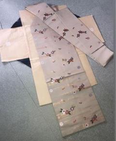 名古屋帯 花柄刺繍 着物　茶道　華道