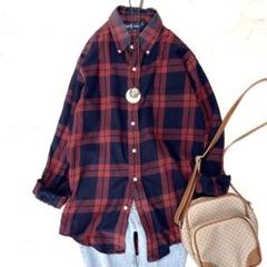 美品 ラルフローレン BIG SHIRT チェック 長袖シャツ ポニー刺繍 M