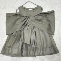 FRAY I.D 24年 完売品】カットコンビペプラムトップス ブラウス