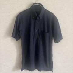 ネイビー 半袖シャツ　ビジネス　シャツ　仕事用
