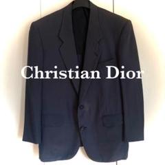 希少【ディオール】Christian Diorノーカラージャケットネイビー紺色 Christian Dior - 希少【ディオール】Christian Diorノーカラー
