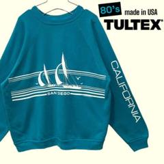 古着 80年代 USA製 TULTEX プリント スウェット カリフォルニア