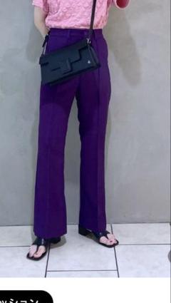 JEANASIS パープル フレアパンツ