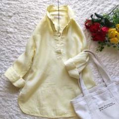 美品 23区 × リベコ 　リネンスキッパーシャツ 麻100% 洗える　38
