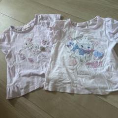 ✳️最終お値下げ✳️ウサギと猫の刺繍Tシャツ 2枚セット　110cm