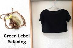 【Green Lebel Relaxing】黒メッシュクロップドTシャツ