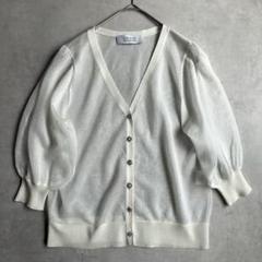 ルルウィルビー 23ss SPARKLEビジューカーディガン シアー Vネック ルルウィルビー 23ss SPARKLEビジューカーディガン シアー V