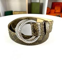 新品 BOTTEGA VENETA ベルト パイソンレザー y2k