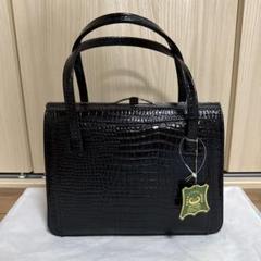 ✨昭和レトロ　トカゲ革　アンティーク　ハンドバッグ　超美品 昭和レトロ がま口 ハンドバッグ 革 和装 トカゲ アンティーク