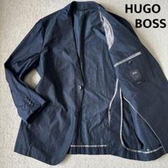 ✨極美品 50/XL✨ヒューゴボス テーラードジャケット シルク リネン グレー HUGO BOSS】ヒューゴボス レディース ツイード テーラード