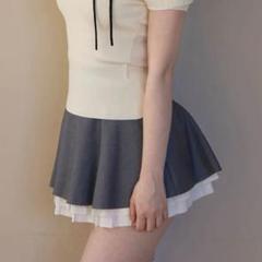 スカート andmary Chuchu flare mini skirt black M ANDMARY】Chuchu flare mini skirt