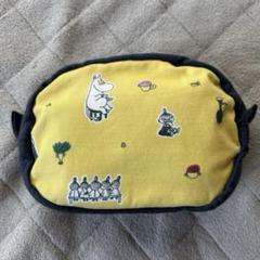 ハンドメイド　まちつき楕円ポーチ①
