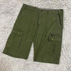 TK MIXPICE タケオキクチ　ミリタリーカーゴハーフパンツ　カーキ　L