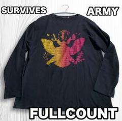 FULLCOUNT グラフィックプリント ビンテージ ロンT Tシャツ 長袖 黒