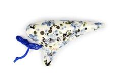 Tng オカリナ ブルー花 珍しい アルト C シングル ocarina 釉薬