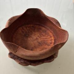 アンティーク木彫刻　小物入れ　クッキー　飴入れ