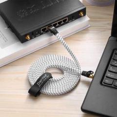 DanYee CAT8 LANケーブル 3m ホワイト