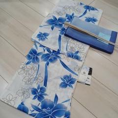 ラスト！新品☆呉服屋♪高級綿絽！大人清楚な菖蒲　上品な夏着物　　　浴衣３点セット 新品☆呉服屋♪高級綿絽！大人清楚な菖蒲 上品な夏着物 浴衣3点