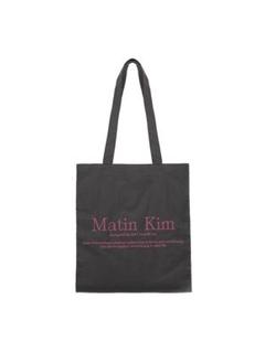Matin kim ナイロン ブラック トートバッグ マーティンキム トートバッグ エコバッグ レディース メンズ
