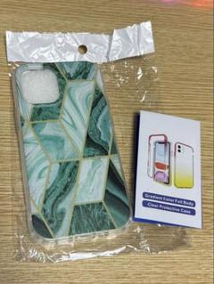 iPhone 12用グラデーションカラー ケース 緑