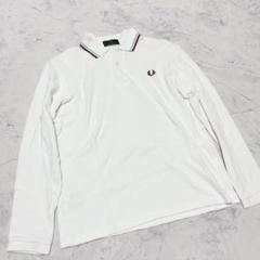 良品 FRED PERRY ポロシャツ 38 M ホワイト 長袖