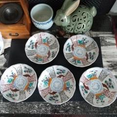 ころ　波千鳥　印判皿　手塩皿　骨董　アンティーク　古道具 波千鳥 印判皿 手塩皿 骨董 アンティーク 古道具 （ヴィンテージ
