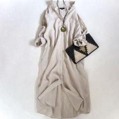 美品 untitled アンタイトル リネンロングワンピース 洗える