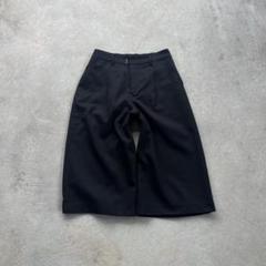 パンツ unknown wide half slacks black Haru Belt Slacks, Black
