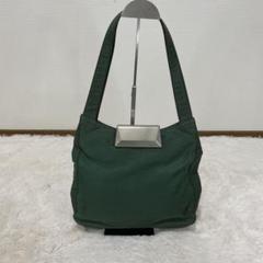 PRADA ショルダーバッグ ナイロン 金具 グリーン レア Archive